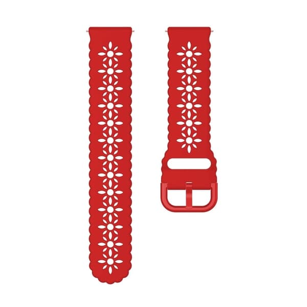 Samsung Galaxy Watch 5 (44 mm) / (40 mm) / Pro uthulet blomsterklokkerem - Rød Red