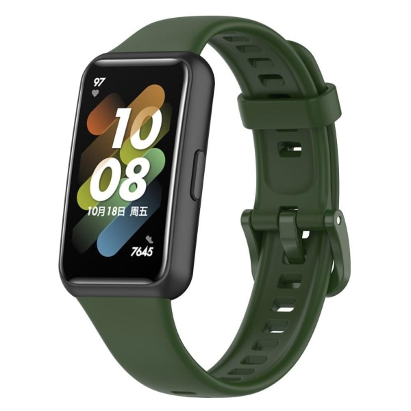 Huawei Band 7 silicone watch strap - Army Green Grön