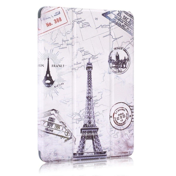 iPad Mini (2019) tri-fold pattern leather case - Eiffel Tower Multicolor