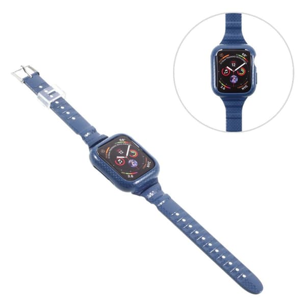 Apple Watch Series 6 / 5 44mm vävd klockarmband ram build - blå Blå