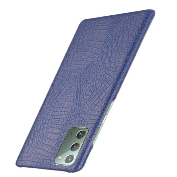 Croco Etui Samsung Galaxy Note 20 - Mørkeblå Blue