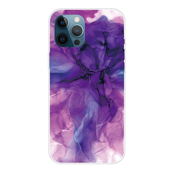 Marble iPhone 13 Pro Max Suojakotelo - Dreamy Violetti Marble Purple