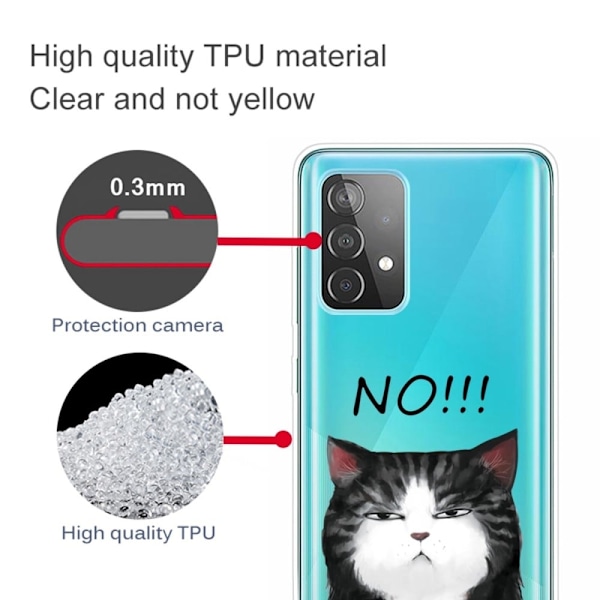 Deco Samsung Galaxy A23 skal - Katt Säger Nej Svart