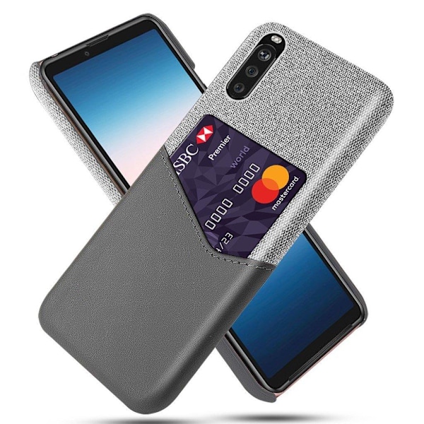 Bofink Sony Xperia 10 II Card Cover - Grå Silver grey