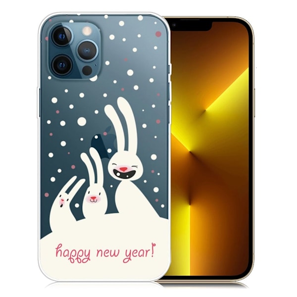 Joulu iPhone 13 Pro Max tapauksessa - Kanit White