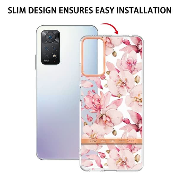 Supertunt och hållbart mjukfodral för Xiaomi Redmi Note 11 Pro 5G / Note 11 Pro - Rosa Gardenia Rosa