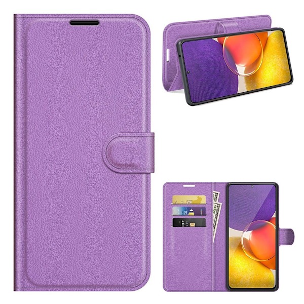 Klassisk Samsung Galaxy Quantum 2 flip etui - Lilla Purple