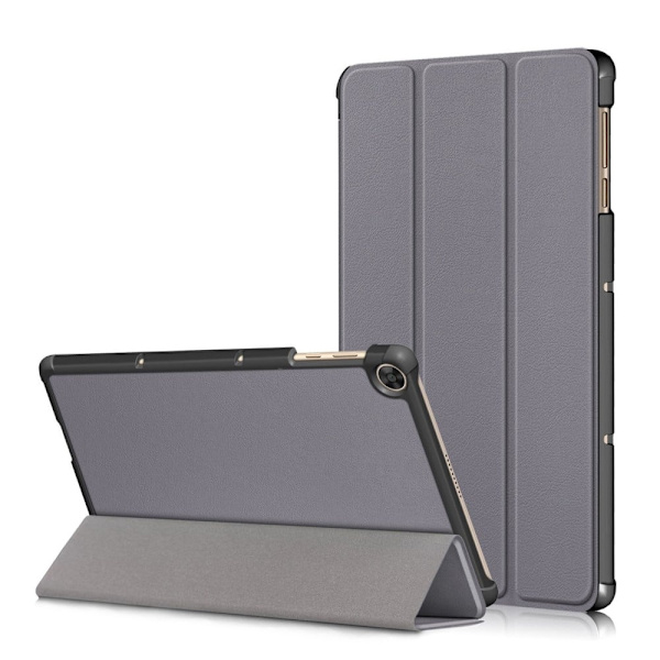 Tri-fold läderfodral för Huawei MatePad T10 - Grå Silvergrå