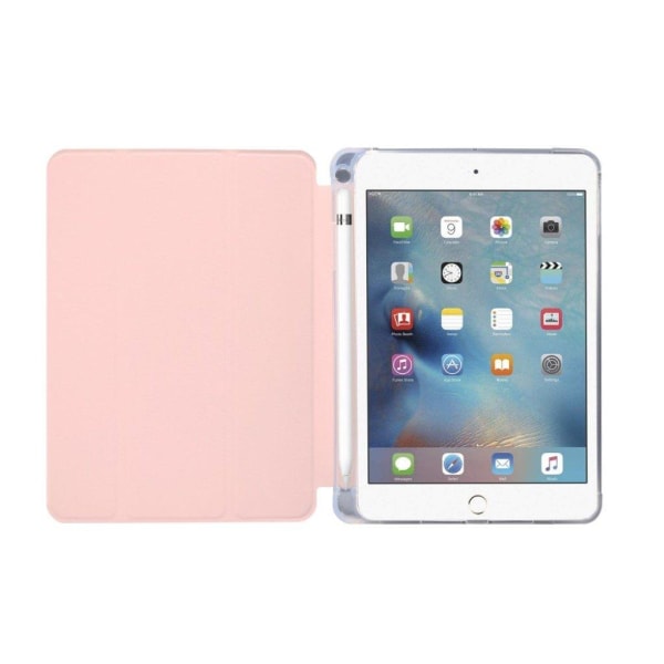 iPad Mini (2019) cool tri-fold leather case - Light Pink Rosa