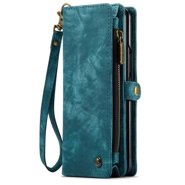 CaseMe Samsung Galaxy Z Fold4 Pung med Lynlås - Blå Blue