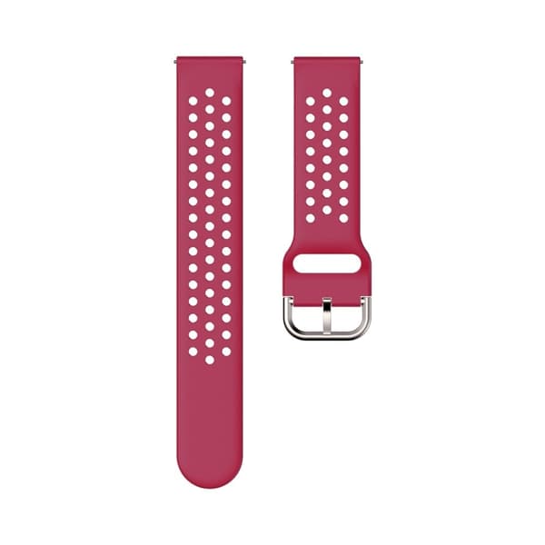 20 mm universal klokkerem i pustende silikon - Vinrød Red