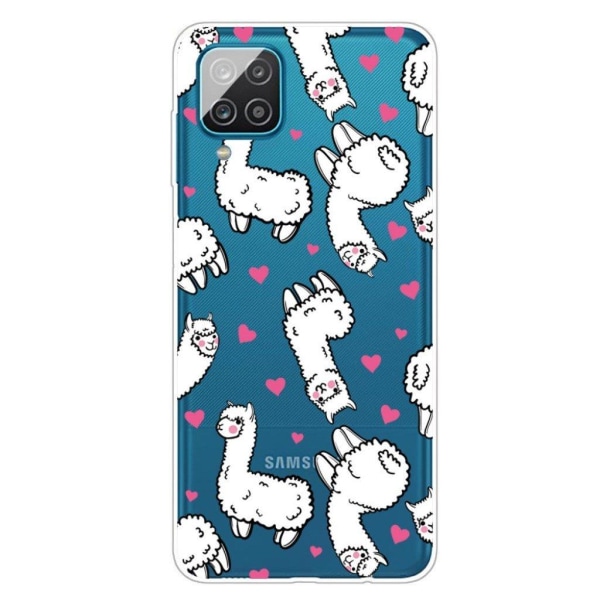 Deco Samsung Galaxy A12 5G etui - Fluffy Llama White