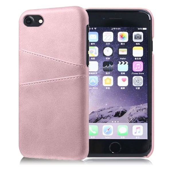 iPhone SE 2020 / iPhone 7 / iPhone 8 skal med korthållare - Rosa Rosa