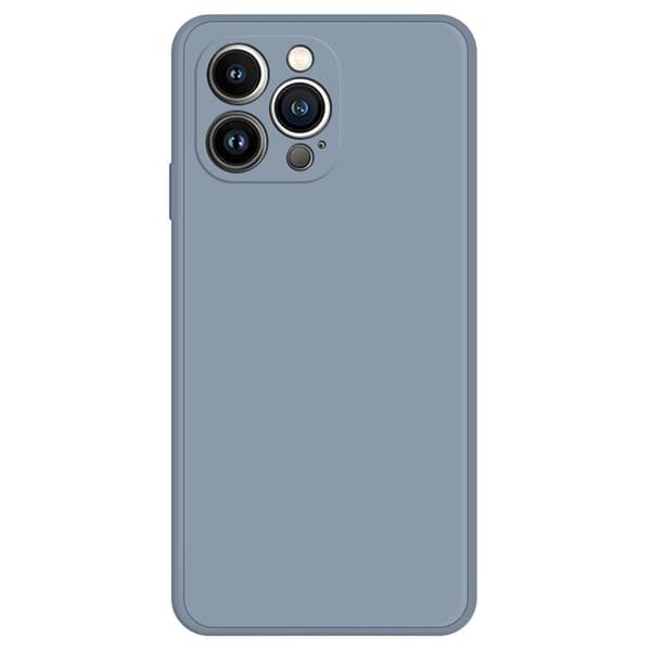 Skrått gummiert anti-falldeksel for iPhone 13 Pro - Gråblå Blue
