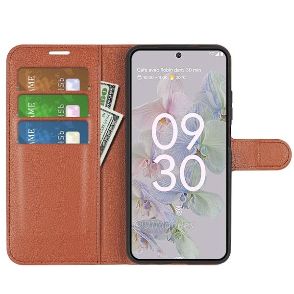 Classic Google Pixel 6a Flip Etui - Brun Brown