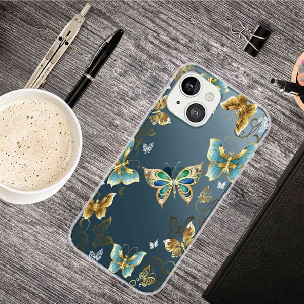 Deco iPhone 14 Plus kotelot - Perhoset Multicolor