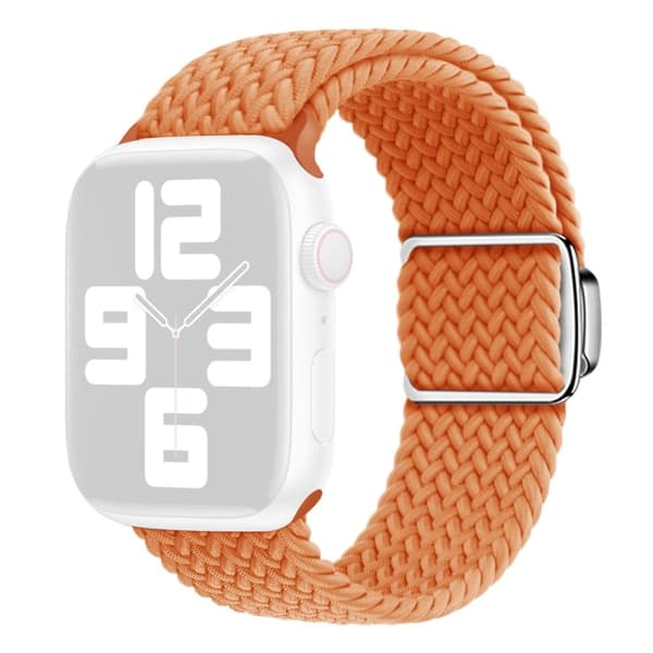 Apple Watch Series 9 41 mm flätat nylonarmband - Orange Orange