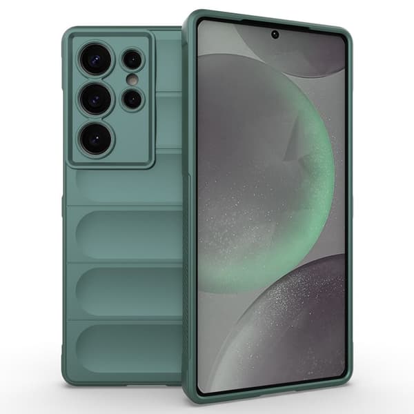 Blødt grebsformet Samsung Galaxy S25 Ultra cover - Grøn Green