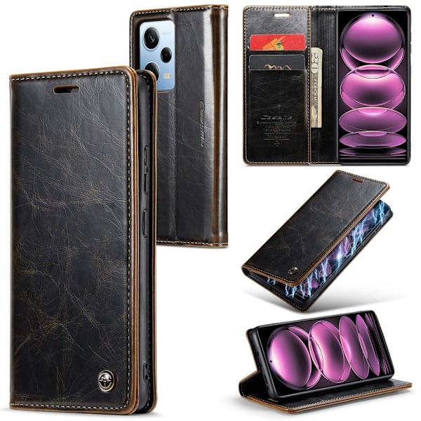 CaseMe Xiaomi Poco X5 Pro / Redmi Note 12 Pro / Note 12 Pro Speed Smooth Suojakotelo - Kahvi Brown