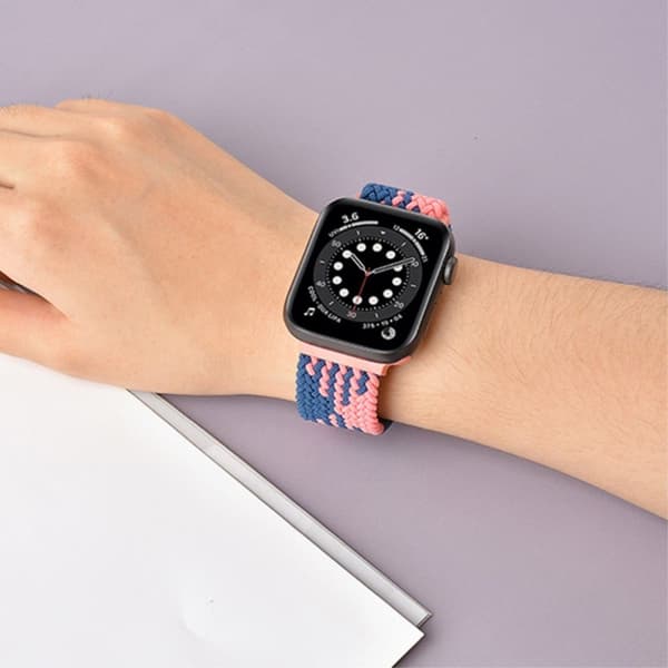Apple Watch 42mm - 44mm nailonpunos kellonhihna - Oranssi Orange