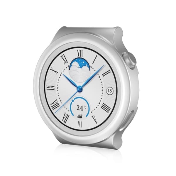 Huawei Watch GT 3 Pro 43mm matte cover with tempered glass - Silver Silvergrå