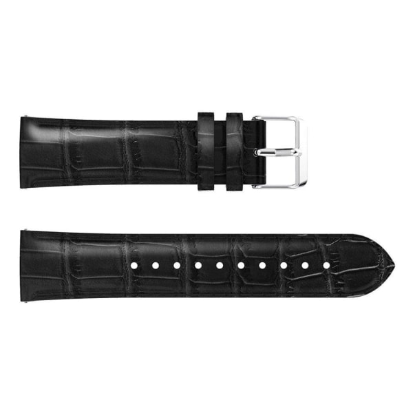 Samsung Gear Sport Klockband med krokodil textur - Svart Svart