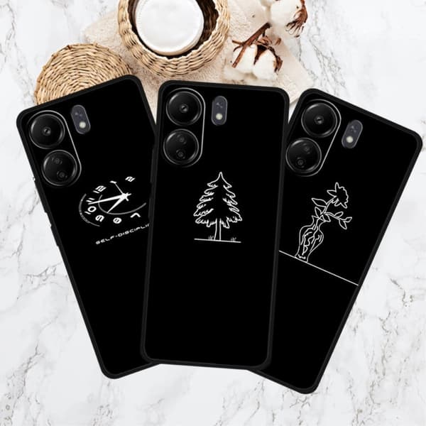 Imagine Xiaomi Redmi 13C / Xiaomi Poco C65 kotelot - Auringonkukka Maljakossa Black