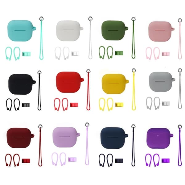 AirPods 3 oppbevaringsveske i silikon med tilbehør - Rosa Pink