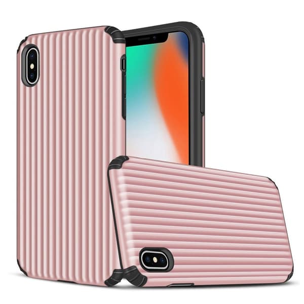 Hybridfodral i form av resväska för iPhone XS - Rosa Rosa