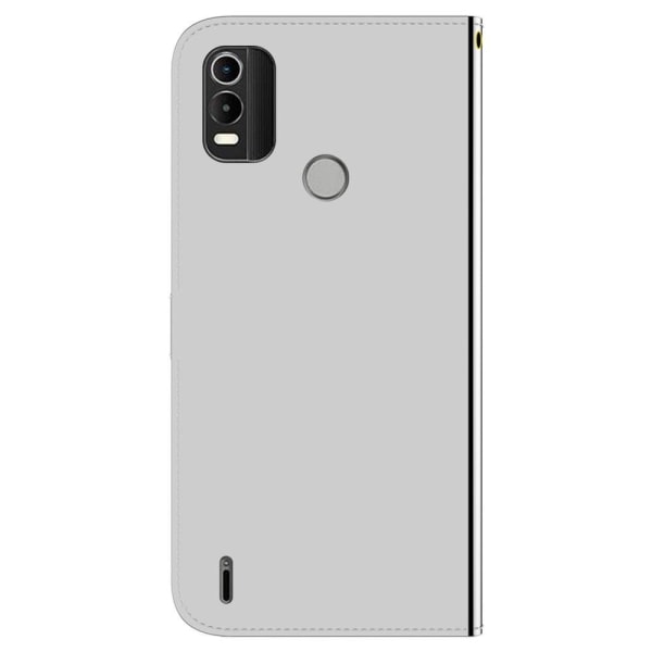 Mirror Nokia C21 Plus flip case - Hopea Silver grey