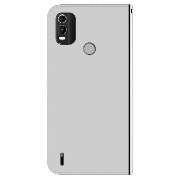 Mirror Nokia C21 Plus flip case - Silver Silver grey