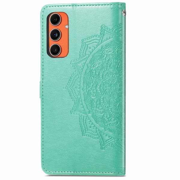 Mandala läder Samsung Galaxy M55 / Samsung Galaxy F55 / C55 fodral - Grön Grön