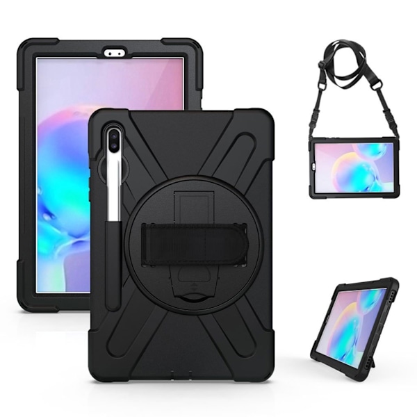 Samsung Galaxy Tab S6 X-Shape holdbar etui - Sort Black