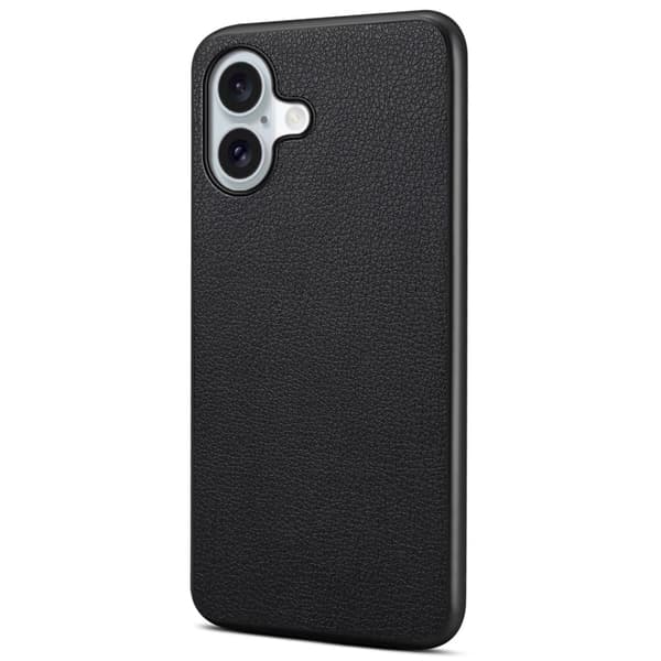 Matt og elegant iPhone 16-deksel med struktur - Svart Black