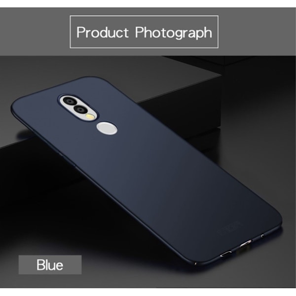 MOFI Nokia 6.1 Plus beskyttelsesetui i plastik med mat overfalde - Mørkeblå Blue