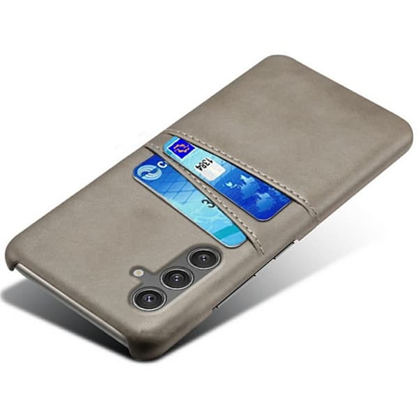 Dual Card Samsung Galaxy S25 kotelot - Harmaa Silver grey