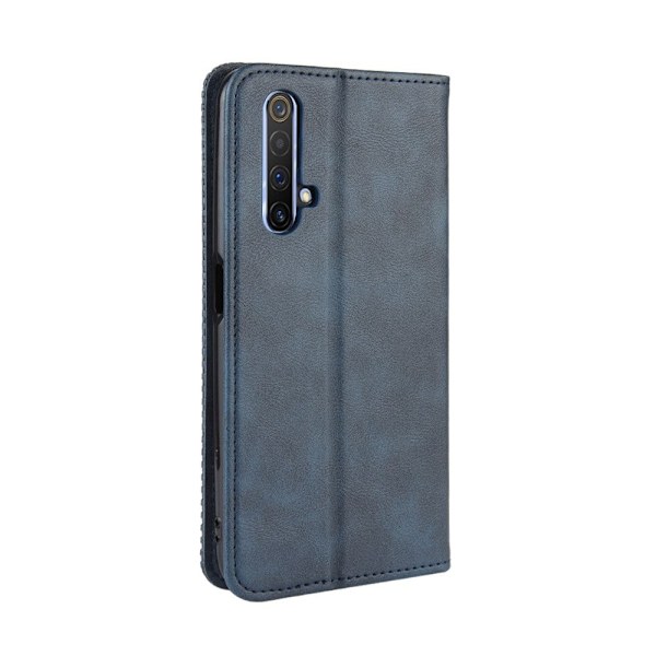 Bofink Vintage Realme X50 5G Læder Etui - Blå Blue