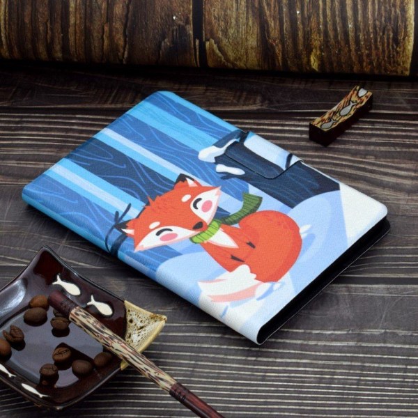 Lenovo Tab M10 FHD Plus cool pattern leather flip case - Fox Blå