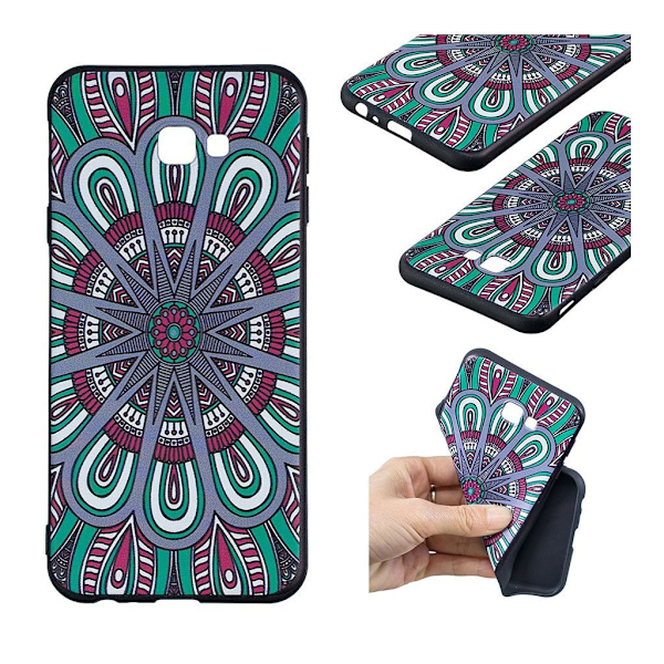 Samsung Galaxy J4 Plus (2018) fremhævet mønster etui - Classic Tribe Multicolor