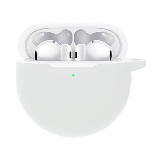 Huawei FreeBuds 4E / 4 silikonikotelo koukulla - Valkoinen White