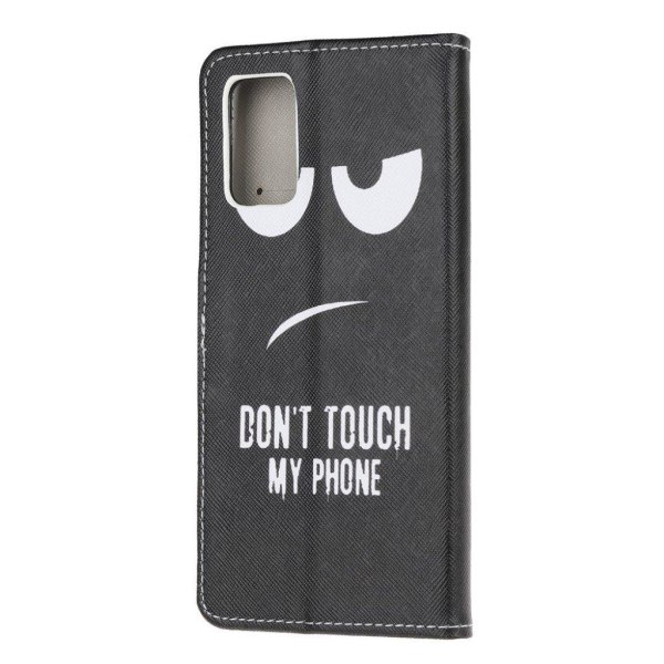 Wonderland Samsung Galaxy Note 20 Flip Etui - Don't Touch My Pho Black