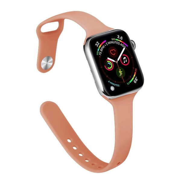 Apple Watch 41mm / 40mm / 38mm slank silikoneurrem - Lys Kaffe Brown