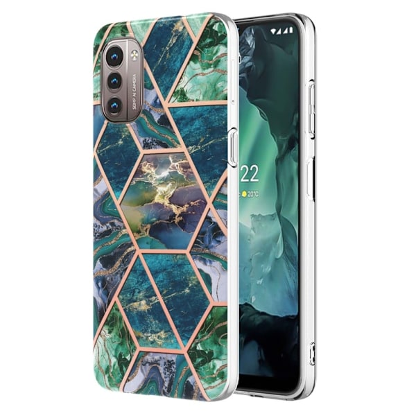 Marble design Nokia G11 / Nokia G21 kotelot - Sininen / Vihreä Green