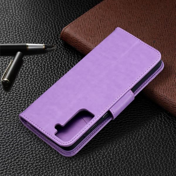 Butterfly Samsung Galaxy S21 Plus Flippetui - Lilla Purple