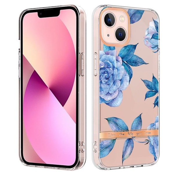 Supertunt och tåligt mjukfodral för iPhone 13 - Blå Pion Blå