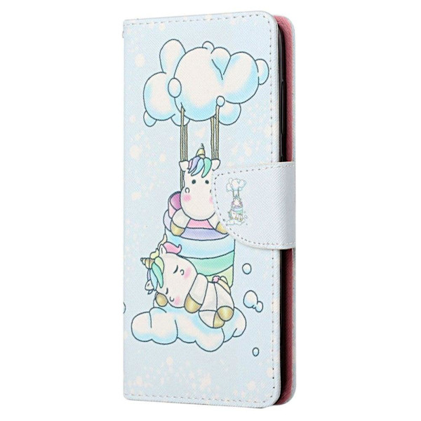 Wonderland iPhone 14 flip etui - To Heste Multicolor