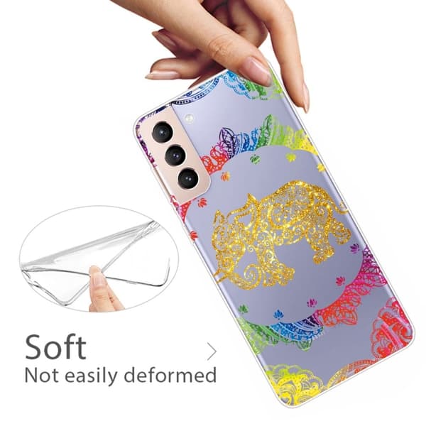 Deco Samsung Galaxy S22 Plus skal - Mandala-Mönster Med Elefant multifärg
