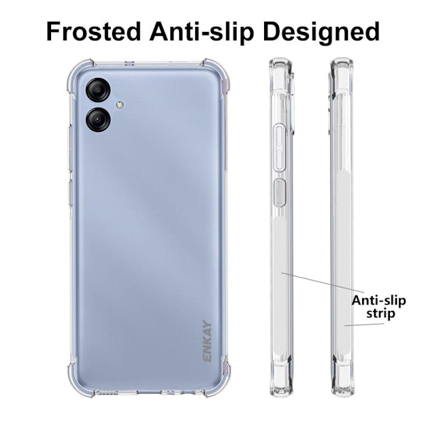 ENKAY genomskinligt droppsäkert fodral för Samsung Galaxy A04e Transparent