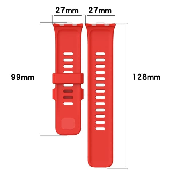 Xiaomi Redmi Watch 4 / Smart Band 8 Pro silikone håndledsrem med urkasse - Rød Red