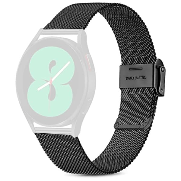 Samsung Galaxy Watch 5 / 5 Pro / Watch 4 milanese ranneke - Musta Black